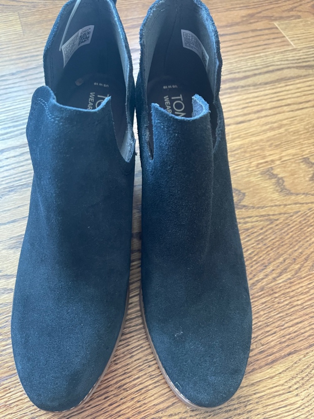 Toms Navy Blue  Suede Ankle Booties with Low Heel